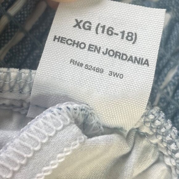 Time and Tru Elastic Waist Short Womens XL Blue White Striped Pull On - Picture 9 of 9